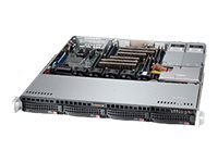 Supermicro SC813M FTQ-R606CB - Montowany w stojaku 1U - ATX - SATA/SAS - wymiana podczas pracy 600 wat - czarny