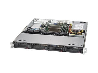 Supermicro SC813M FTQC-350CB - Montowany w stojaku 1U - ATX - SATA/SAS - wymiana podczas pracy 350 wat - czarny