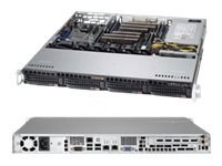 Supermicro SC813M FTQC-505CB - Montowany w stojaku 1U - ATX - SATA/SAS - wymiana podczas pracy 500 wat - czarny