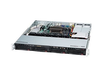 Supermicro SC813M FTQC-R407CB - Montowany w stojaku 1U - ATX - SATA/SAS - wymiana podczas pracy 400 wat - czarny