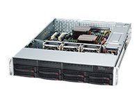 Supermicro SC825 TQC-R740LPB - Montowany w stojaku 2U - wzbogacone rozszerzone ATX - SATA/SAS - wymiana podczas pracy 740 wat - 