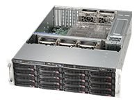 Supermicro SC836 BE1C-R1K03B - Montowany w stojaku 3U - wzbogacone rozszerzone ATX - SATA/SAS - wymiana podczas pracy 1000 wat -