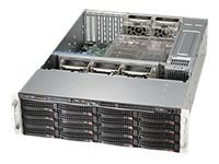 Supermicro SC836 BE2C-R1K03B - Montowany w stojaku 3U - wzbogacone rozszerzone ATX - SATA/SAS - wymiana podczas pracy 1000 wat -
