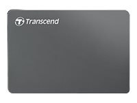 Transcend StoreJet 25C3 - Dysk twardy - 1 TB - zewnętrzny (przenośne) - 2,5" - USB 3.0 - żelazowo-szary
