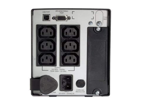 APC Smart-UPS 750 - UPS - AC 230 V - 500 wat - 750 VA - USB - złącza wyjściowe: 6 - czarny