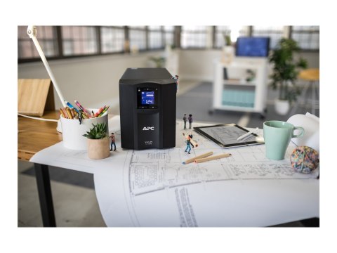 APC Smart-UPS C 1500VA LCD - UPS - AC 230 V - 900 wat - 1500 VA - USB - złącza wyjściowe: 8 - czarny - z APC SmartConnect