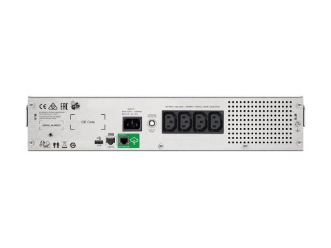 APC Smart-UPS C - UPS (montowany w stojaku) - AC 230 V - 600 wat - 1000 VA - USB, serial - złącza wyjściowe: 4 - 2U - czarny - z
