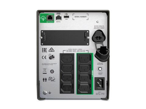 APC Smart-UPS SMT1000IC - UPS - AC 220/230/240 V - 700 wat - 1000 VA - RS-232, USB - złącza wyjściowe: 8 - czarny - z APC SmartC