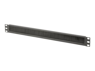 DIGITUS Professional DN-97661 - Panel do porządkowania kabli w szafie typu rack ze szczotką - czarny, RAL 9005 - 1U - 19"