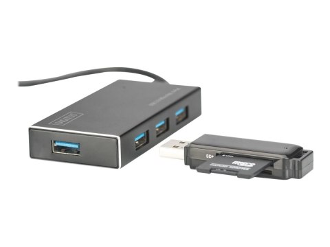 DIGITUS USB 3.0 Office Hub DA-70240-1 - Koncentrator - 4 x SuperSpeed USB 3.0 - stacjonarny