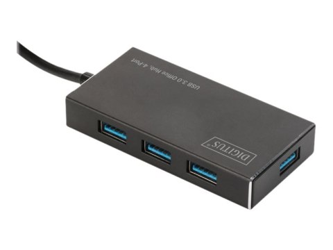 DIGITUS USB 3.0 Office Hub DA-70240-1 - Koncentrator - 4 x SuperSpeed USB 3.0 - stacjonarny