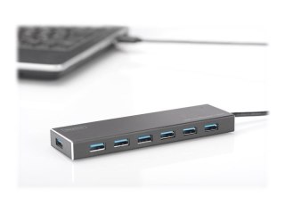 DIGITUS USB 3.0 Office Hub DA-70241-1 - Koncentrator - 7 x SuperSpeed USB 3.0 - stacjonarny