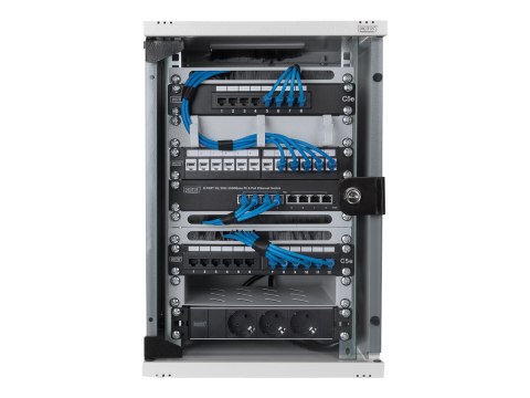 Digitus DN-10-09U - Szafa - do montażu na ścianie - jasnoszary, RAL 7035 - 9U - 10"