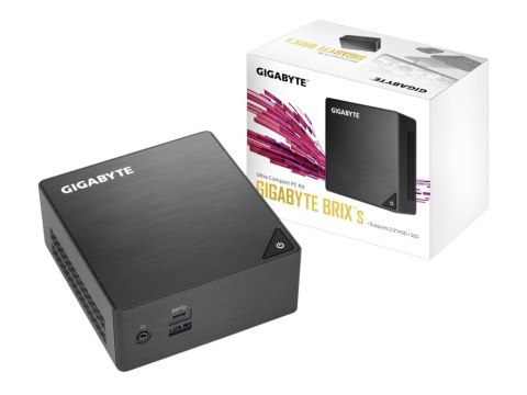 Gigabyte BRIX s GB-BLPD-5005 (rev. 1.0) - Komputer barebone - Ultra Compact PC Kit 1 x Pentium Silver J5005 / do 2.8 GHz - RAM 0