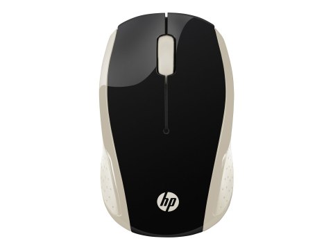 HP 200 - Mysz - prawo i leworęczna - optyczna - bezprzewodowa - 2.4 GHz - odbiornik bezprzewodowy USB - złoty jedwab