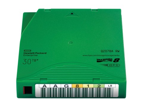 HPE RW Data Cartridge - LTO Ultrium 8 - 12 TB / 30 TB - zielony - dla StoreEver LTO-8 Ultrium 30750, LTO-8 Ultrium 30750 TAA