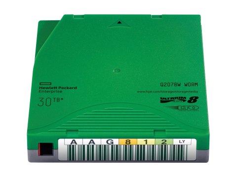 HPE Ultrium WORM Data Cartridge - LTO Ultrium WORM 8 - 12 TB / 30 TB - etykiety zapisywalne - zielony - dla StoreEver LTO-8 Ultr