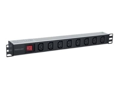 Intellinet 19" 1U Rackmount 8-Output C13 Power Distribution Unit (PDU), With Removable Power Cable and Rear C20 Input - Jednostk