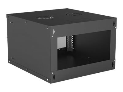 Intellinet Network Cabinet, Wall Mount (Basic), 6U, Usable Depth 500mm/Width 485mm, Black, Flatpack, Max 50kg, Glass Door, 19", 