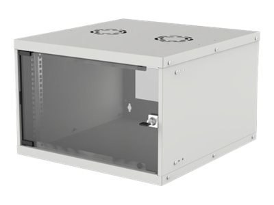 Intellinet Network Cabinet, Wall Mount (Basic), 6U, Usable Depth 500mm/Width 485mm, Grey, Flatpack, Max 50kg, Glass Door, 19", P