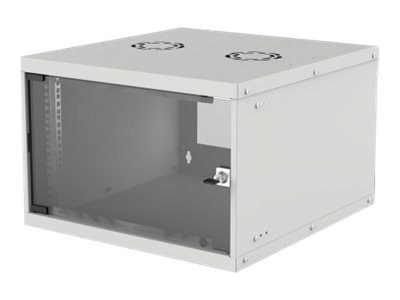 Intellinet Network Cabinet, Wall Mount (Basic), 6U, Usable Depth 500mm/Width 485mm, Grey, Flatpack, Max 50kg, Glass Door, 19", P