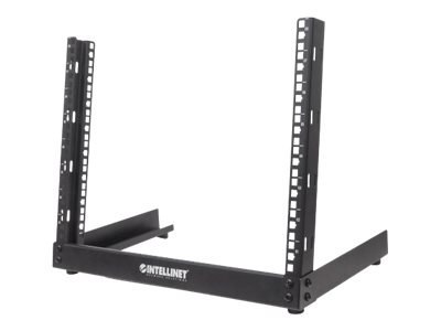 Intellinet Network Rack, Open Frame (Desktop), 8U, Usable Width 465mm, Black, Flatpack, 19", Three Year Warranty - Półka z otwar