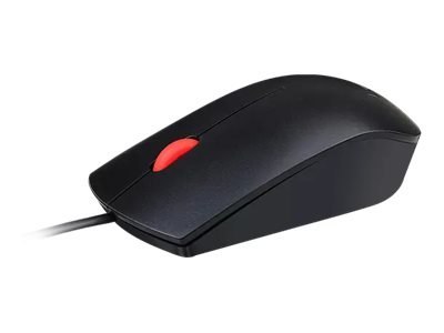 Lenovo Essential - Mysz - prawo i leworęczna - optyczna - 3 przyciski - przewodowa - USB - czarny - dla ThinkPad T16 Gen 4 21QN