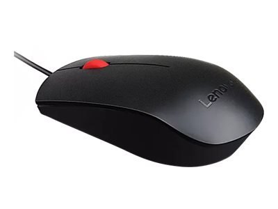 Lenovo Essential - Mysz - prawo i leworęczna - optyczna - 3 przyciski - przewodowa - USB - czarny - dla ThinkPad T16 Gen 4 21QN