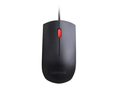 Lenovo Essential - Mysz - prawo i leworęczna - optyczna - 3 przyciski - przewodowa - USB - czarny - dla ThinkPad T16 Gen 4 21QN