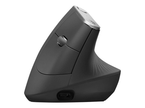 Logitech MX Vertical - Mysz pionowa - ergonomiczna - optyczna - 6 przyciski - bezprzewodowa, przewodowa - Bluetooth, 2.4 GHz - o