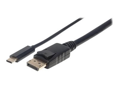 Manhattan USB-C to DisplayPort Cable, 4K@60Hz, 1m, Male to Male, Black, Three Year Warranty, Polybag - Kabel przejściowy - USB-C