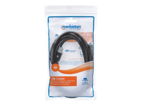 Manhattan USB-C to USB-A Cable, 3m, Male to Male, 5 Gbps (USB 3.2 Gen1 aka USB 3.0), 3A (fast charging), SuperSpeed USB, Black, 