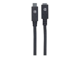 Manhattan USB-C to USB-C Extension Cable, 50cm, Male to Female, 10 Gbps (USB 3.2 Gen2 aka USB 3.1), 5A (super fast charging), Su