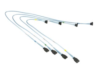 Supermicro - Kabel SATA / SAS - SATA (F) prosty do SATA (F) zgięte w prawo - okrągły - dla P/N: CSE-113TQ-700CB, CSE-113TQ-700UB