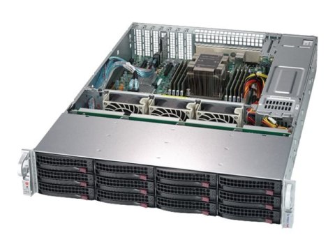 Supermicro SuperStorage Server 5029P-E1CTR12L - Serwer - montowany w stojaku 2U - pojedynczy - bez CPU - RAM 0 GB - SAS - wymian