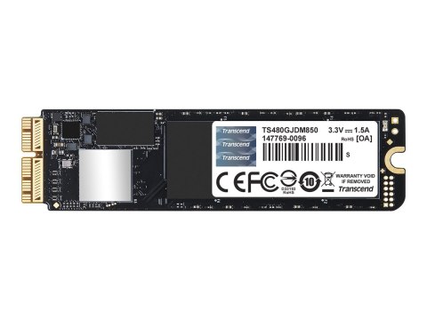 Transcend JetDrive 855 - SSD - 480 GB - zewnętrzny (przenośne) - NVMe - Thunderbolt