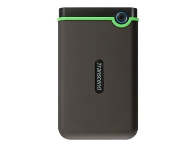 Transcend StoreJet 25M3 - Dysk twardy - 2 TB - zewnętrzny (przenośne) - 2,5" - USB 3.1 Gen 1 - 256 bitów AES - żelazowo-szary