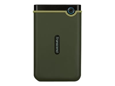 Transcend StoreJet 25M3 - Dysk twardy - 2 TB - zewnętrzny (przenośne) - 2,5" - USB 3.1 Gen 1 - 256 bitów AES - zieleń wojskowa