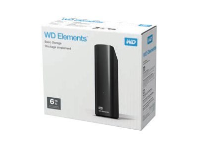 WD Elements Desktop WDBWLG0060HBK - Dysk twardy - 6 TB - zewnętrzny (komputer stacjonarny) - USB 3.0 - czarny