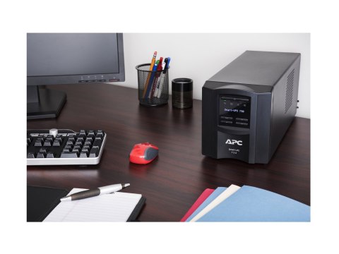 APC Smart-UPS SMT750IC - UPS - AC 220/230/240 V - 500 wat - 750 VA - RS-232, USB - złącza wyjściowe: 6 - czarny - z APC SmartCon