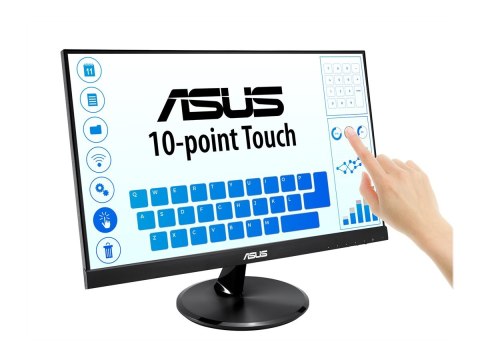 ASUS VT229H - Monitor LED - 21.5" (22" widoczny) - ekran dotykowy - 1920 x 1080 Full HD (1080p) - IPS - 250 cd/m² - 1000:1 - 5 m