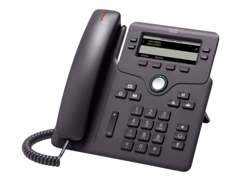 Cisco IP Phone 6851 - Telefon VoIP - SIP, SRTP - 4 linie - ciemny grafit