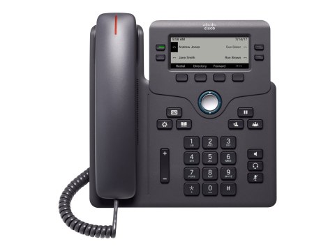 Cisco IP Phone 6851 - Telefon VoIP - SIP, SRTP - 4 linie - ciemny grafit
