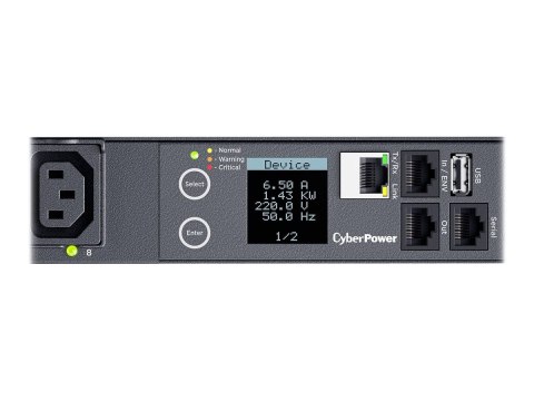 CyberPower Switched Series PDU41005 - Jednostka dystrybucji zasilania (montowany w stojaku) - AC 100-240 V - 1 faza - Ethernet, 