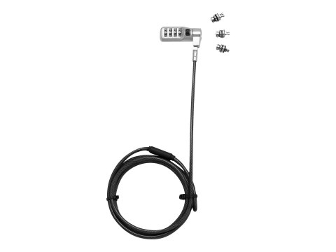 DICOTA Security Combination Lock Exchangeable T/N/W Head - Linka blokady - czarny - 2 m
