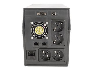 DIGITUS Professional DN-170075 - UPS - AC 230 V - 900 wat - 1500 VA - 9 Ah - USB, RS-232 - złącza wyjściowe: 4