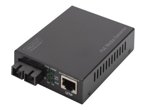 DIGITUS Professional DN-82160 - Światłowodowy konwerter mediów - 1GbE - 1000Base-LX, 1000Base-T, 100Base-TX, 10Base-T - SC pojed