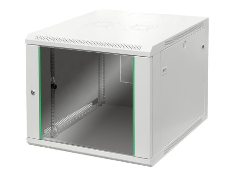 DIGITUS Professional Dynamic Basic Series DN-19 09U-6/6-EC - Szafa - do montażu na ścianie - jasnoszary, RAL 7035 - 9U - 19"