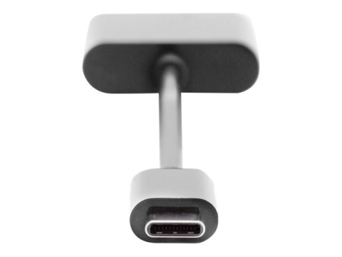 DIGITUS - Przejściówka z USB na złącze słuchawkowe - USB-C męski do mini-phone stereo 3.5 mm, USB-C żeński - 20 cm - czarny