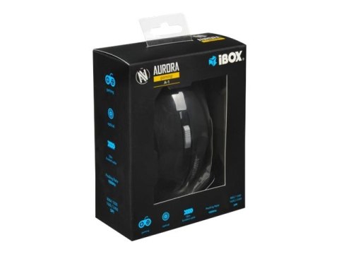 IBOX Aurora A-1 - Mysz - optyczna - 6 przyciski - przewodowa - USB - czarny